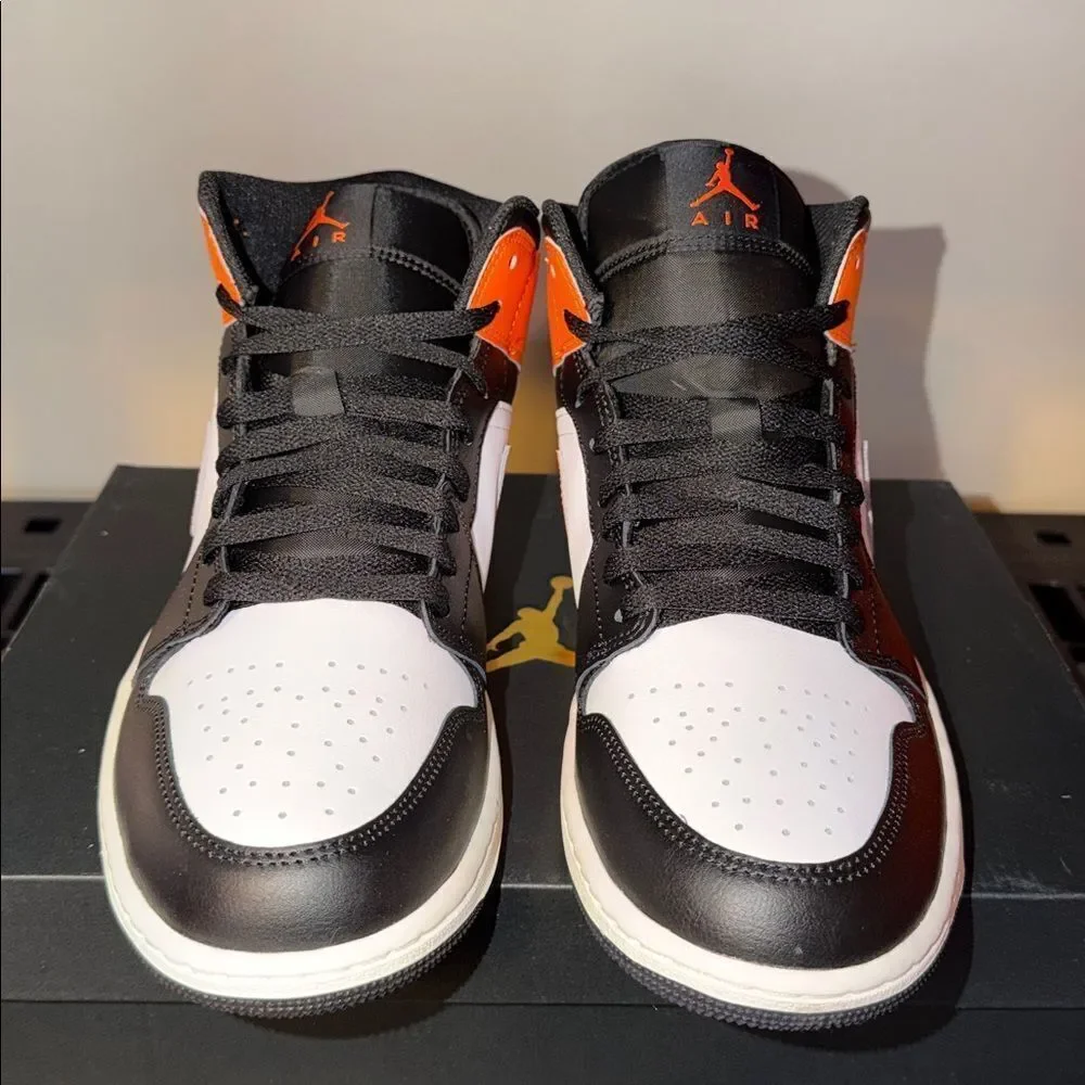 Air Jordan 1 Mid Starfish Orange Black DQ8426-801 Men’s Size 9.5